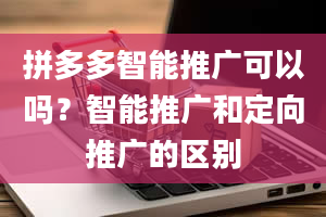 拼多多智能推广可以吗？智能推广和定向推广的区别