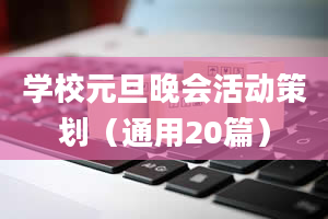 学校元旦晚会活动策划（通用20篇）