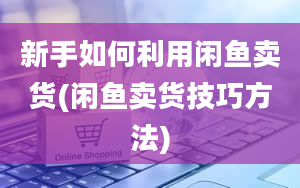 新手如何利用闲鱼卖货(闲鱼卖货技巧方法)