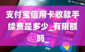 支付宝信用卡收款手续费是多少_有限额吗_