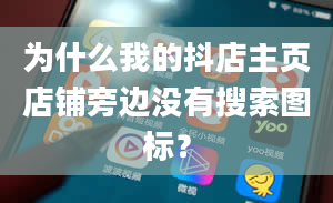 为什么我的抖店主页店铺旁边没有搜索图标？