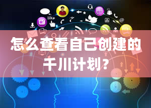 怎么查看自己创建的千川计划？