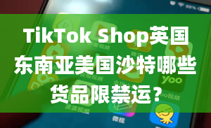 TikTok Shop英国东南亚美国沙特哪些货品限禁运？