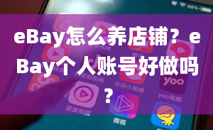 eBay怎么养店铺？eBay个人账号好做吗？