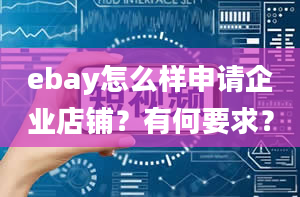 ebay怎么样申请企业店铺？有何要求？