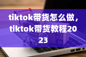 tiktok带货怎么做，tiktok带货教程2023