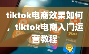 tiktok电商效果如何，tiktok电商入门运营教程